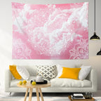 LB Pink Boho Tapestry Wall Hanging Mandala Bohemian Aesthetic Pink Sky Cloud Wall Decor Nature Landscape Tapestry for Bedroom Living Room Dorm 48Wx36L Inches