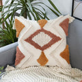 Merrycolor Boho Throw Pillow Covers 20x20 with Tassels, Decorative Pillow Covers Woven Tufted Bohemian Pillow Covers for Couch Sofa Bedroom Living Room