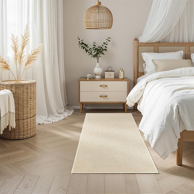 Runners Area Rug for Hallways 2x6 Feet White Washable Kitchen Runner Non Slip Hall Runners Entryway Runner Rugs Floor Carpet for Indoor Backdoor Bedroom Kitchen