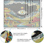 Yeoiat Tapestry Mystical Mushroom Tapestries Cosmic Valley Gaze Wall Hanging Bohemian Fantasy Bedroom Dormitory Decoration 90"x70"