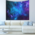Apdidl Galaxy Tapestry for Bedroom Aesthetic Space Blue Night Starry Sky Stars Universe Tapestry Mysterious Nebula Wall Hanging Backdrop Room Decor for Bedroom Living Room (60'' x 79'')