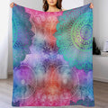 Mandala Throw Blanket Colorful Floral Flowers Bohemian Boho Blanket for Sofa Bed Couch Chair Or Dorm 40"x50"
