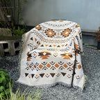 Hopstar Aztec Throw Blanket Navajo Indian Blankets and Throws Boho Western Decor Couch Cover Blanket for Bed Sofa Living Room Beach Travel 51"x63" (Aksu)