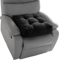 HIGOGOGO Tufted Corduroy Recliner Seat Cushion for Elderly, 20x20x6 Inch Extra Large Square Seat Cushion for Recliner Chair, Floor Pillow, Office Chair, Car, No Pressure on Thighs, Black