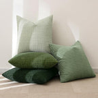 MIULEE Sage Green Pillow Covers 20x20 Inch Set of 4 Spring Boho Farmhouse Home Decor Mordern Nordic Throw Pillows Covers Summer Soft Corduroy for Couch Bed Sofa Living Room Forest Green