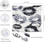 WNAGT Trendy Black and White Kiss Lips Tapestry Wall Hanging, Funky Makeup Wall Decor, Fashion Aesthetic Wall Blanket Decor for Girls Room College Dorm Makeup Room Beauty Room, 50x60 Inch