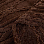 YUSOKI Queen Size Blanket Single Layer,Weight(4.4lb),370GMS-3D Stylish Design for Gift Home Decor (Brown,90"x90")