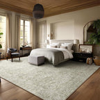 Washable Rugs for Living Room: 9x12 Area Rugs for Bedroom Ultral Soft Non-Slip Stain Resistant Vintage Boho Large Carpet for High-Traffic Dining Room - Farmhouse Decor