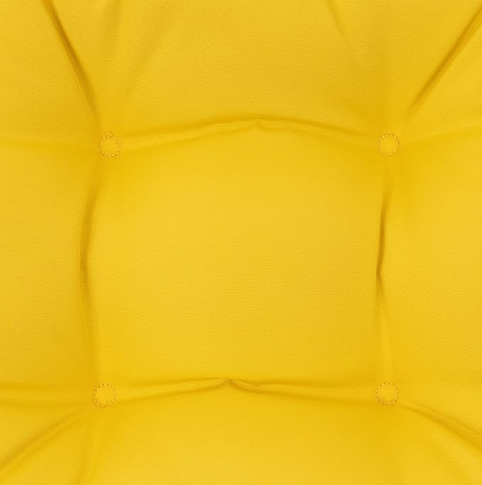 QILLOWAY Outdoor Seat/Back Chair Cushion Tufted Pillow, Spring/Summer Seasonal Replacement Cushions - Pack of 4 (Yellow)