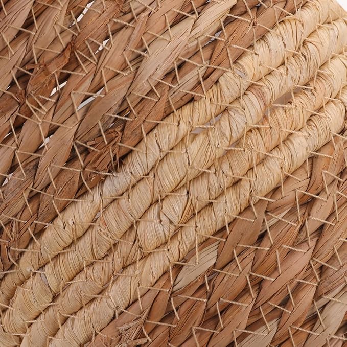 Wicker Planters for Indoor Plants Handwoven Seagrass Plant Basket with Liner Decorative Rattan Flower Pot 6X7 Inches