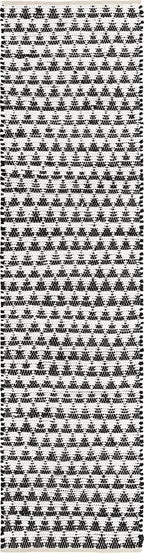 Unique Loom Chindi Jute Collection Area Rug (2' 7" x 10' Runner, White Black)