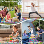 Waterproof Picnic Blankets Foldable & Portable 60''x80'' Boho Picnic Mat for Outdoors, Large Washable Picnic Blanket for Travel Camping Beach, Park Grass Picnic Blanket Accessories for Adults