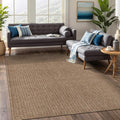 Beverly Rug Easy Jute Natural Large Rug 9x12 Solid Washable Durable Outdoor Indoor Area Rugs for Living Dining Room Patio Office Stain Resistant Non Shedding Indoor Outside Carpet (9 x 12 Natural)
