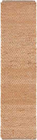 SAFAVIEH Natural Fiber Collection Runner Rug - 2'3" x 9', Natural, Handmade Farmhouse Fringe Jute, Ideal for High Traffic Areas in Living Room, Bedroom (NF731A)