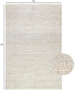 S & L Homes Jute Cotton Hand Woven Natural Farmhouse Area Rug for Living Room Bedroom Kitchen Hallway Entryway- Rustic Vintage Bohemian Decor - (3' x 5' Natural)