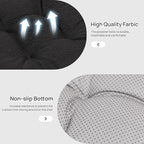 Love's cabin Memory Foam Chair Cushions Set of 4, 15.5"x15.5"x3.5" Indoor & Outdoor Seat Pads for Dining, Kitchen, Office, Patio Chairs - Black