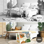 Clastyle Boho Geometric Storage Basket Baby Laundry Hamper Leaf Kid Gift Toy Box Collapsible Clothes Organizer Nursery Bin for Bedroom, Arched Door, 40 * 30 * 30 cm