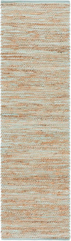 SAFAVIEH Cape Cod Collection Runner Rug - 2'3" x 8', Turquoise & Natural, Handmade Jute, Ideal for Living Room, Hallway, Foyer, Bedroom (CAP236K-28)