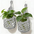 Macrame Wall Plant Hanger, Hanging Planter Basket Holder, Wall Planters for Indoor Plants, for Up to 4 Inch Pot (Grey, 4-Inch)