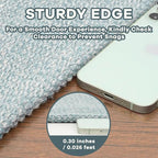 EARTHALL Small Area Rug 2x3 Ft Washable Rugs for Entryway Non Slip Braided Throw Rugs Door Mat Indoor Outdoor Entrance Cotton Woven Carpet for Kitchen Foyer Front Door, Turquoise/Gray