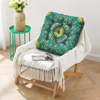 Mandala Meditation Cushion, Boho Meditation Mat, Meditation Pillows for Sitting on Floor, Cushions for Sitting in Home and Outdoor, Square Floor Pillow Cushion Seating for Yoga Accessories 22'' X 22''