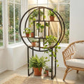 OFFICEROO Indoor Plant Stand 4ft 3in – Modern Asian Inspiration Moon Plant Stand, Circle Plant Shelf