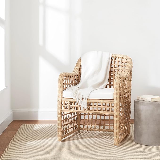 Dash & Albert Haverhill Natural Handwoven Cotton Rug, 8.5 X 11.5 Feet, Ivory Solid Pattern