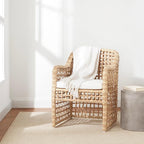 Dash & Albert Haverhill Natural Handwoven Cotton Rug, 7.5 X 9.5 Feet, Ivory Solid Pattern