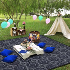 Extra Large Picnic Blankets Waterproof Foldable (80 "x 80") Beach Blanket Waterproof Sandproof,3-Layer Thicking Mat Outdoor Packable Camping Blanket