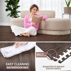 Yes4All EVA Interlocking Mats, Puzzle Floor Tiles, Foam Floor Padding with Border for Furniture, Home Space, Living Room, Garage 11,22,32 SQFT