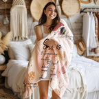 Boho Inspirational Blanket, Inspirational Gifts for Women, Birthday Gifts for Women Sister Grandma, She is Motivational Positive Throw Blankets for Girly Room Bedroom Home Decor, 50x60 in