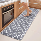 WISELIFE Anti Fatigue Floor Mat - 4/5 Inch Thick Kitchen Mat Non Slip Waterproof Heavy Duty Ergonomic Comfort Mat Durable for Home, Office, Sink, Laundry,(22" x 72", Grey)