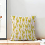 BETGINY Yellow Boho Pillow Covers 18 x 18 Inch Pack of 2, Bohemian Ethnic Herringbone Pattern Decorative Throw Pillow Covers Vintage Linen Farmhouse Outdoor Pillowcase for Bedroom Home Sofa Decor