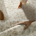Washable Kitchen Rug Runners for Hallways: 2'6"x8' Bedroom Runner Rug Non Slip Low-Pile Stain Resistant Soft Carpet Runner for Indoor Entryway Hallways Kitchen Laundry Room Beside Farmhouse