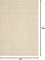 SAFAVIEH Natural Fiber Collection Area Rug - 6' x 9', Ivory, Handmade Farmhouse Jute, Ideal for High Traffic Areas in Living Room, Bedroom (NF730A)