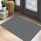 EARTHALL Woven Area Rug 2x3 Ft Washable Rugs for Entryway Braided Non Slip Throw Rugs Door Mat Indoor Outdoor Entrance Small Cotton Woven Carpet for Kitchen Foyer Front Door, Dark Gray