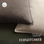 Foindtower Set of 2, Decorative Linen Soild Throw Pillow Covers Soft Accent Euro Cushion Case Farmhouse Neutral Pillowcase for Chair Couch Sofa Bedroom Living Room Home Decor 18 x 18 Inch Light coffee