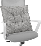 SINSOSSO Large Floor Pillow 22", Thickened Bite-Size Memory Foam Square Non-Slip Cushion for Office Back Support/Indoor Yoga/Chair Seat, Fashionable Color-Blocked Fabric & Washable, White-Gray, 1 PCS
