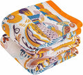 Boho Blanket Soft Muslin Boho Throw Blanket 100% Cotton Blanket All Seasons Reversible Rustic Floral Printed Vintage Rustic Farmhouse Decor Throw for Sofa Couch Chair (Yellow, 80"x90")
