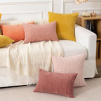 Kevin Textile 14x20 Inch Pillow Cover 1 Pack Boho Decorative Soft Striped Corduroy Lumbar Farmhouse Color Accent Rectangle Cushion Case for Living Room Couch Sofa Bed, Mustard Yellow