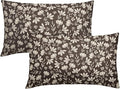 Dark Brown Pillow Covers 12x20 Set of 2 Vintage Floral Rustic Old Style Cute Flower Print Rectangle Decorative Outdoor Pillowcases Seasonal Farmhouse Throw Cushion Case Couch Sofa Bed Decor
