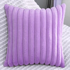 2 Pack Pillow Covers, 20x20 Faux Fur Square Throw Pillow Covers for Living Room Decorations Throw Pillow Case, Throw Pillow Cover Cushion Cover for Home Sofa Bedroom Car, Violet