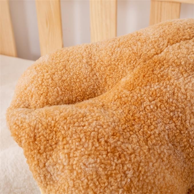 Mushroom Pillow Floor Pillow Sofa Cushion Home Decoration Pillows Reading Pillow (Khaki, 32cm)