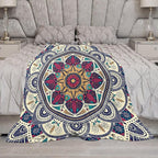 Abstract Mandala Throw Blanket Indian Hippie Bohemian Art Floral Texture Pattern Blanket for Sofa Bed Couch Chair Or Dorm 30"x40"