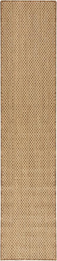 Nourison Home Courtyard Jute 2'2" x 8' Area Rug - Easy Clean, Non Shedding, Bed Room, Living Room, Dining Room, Kitchen (8' Runner)