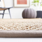 SAFAVIEH Area Rug 3x5 - Natural Fiber Collection - Natural & Grey, Seagrass, Basketweave Pattern with Border (NF114P)