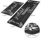 HEBE Anti Fatigue Kitchen Mat Set of 2 Non Slip Cushioned Kitchen Mats for Floor Waterproof Farmhouse Kitchen Rugs and Mats Set Comfort Standing Desk Mat Carpet for Sink,Office,Laundry