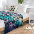 Colorful Mandala Throw Blanket Bohemian Boho Galaxy Blanket for Sofa Bed Couch Chair Or Dorm 40"x50"