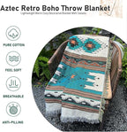 Hopstar Aztec Throw Blanket Navajo Indian Blankets and Throws Boho Western Decor Couch Cover Blanket for Bed Sofa Living Room Beach Travel 51"x63" (Colin)