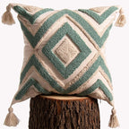 lifein 18x18 Pillow Covers-Throw Pillow Cover Tufted Boho Jacquard Pillow Covers Farmhouse Decorative Pillow Cover Pillow Cases for Gift Couch Sofa Bed Chair Living Room Home Decor